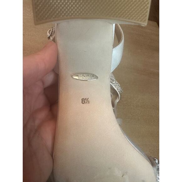 NWOB Badgley Mischka Clara Embellished Strap Evening Shoes - Picture 7 of 11